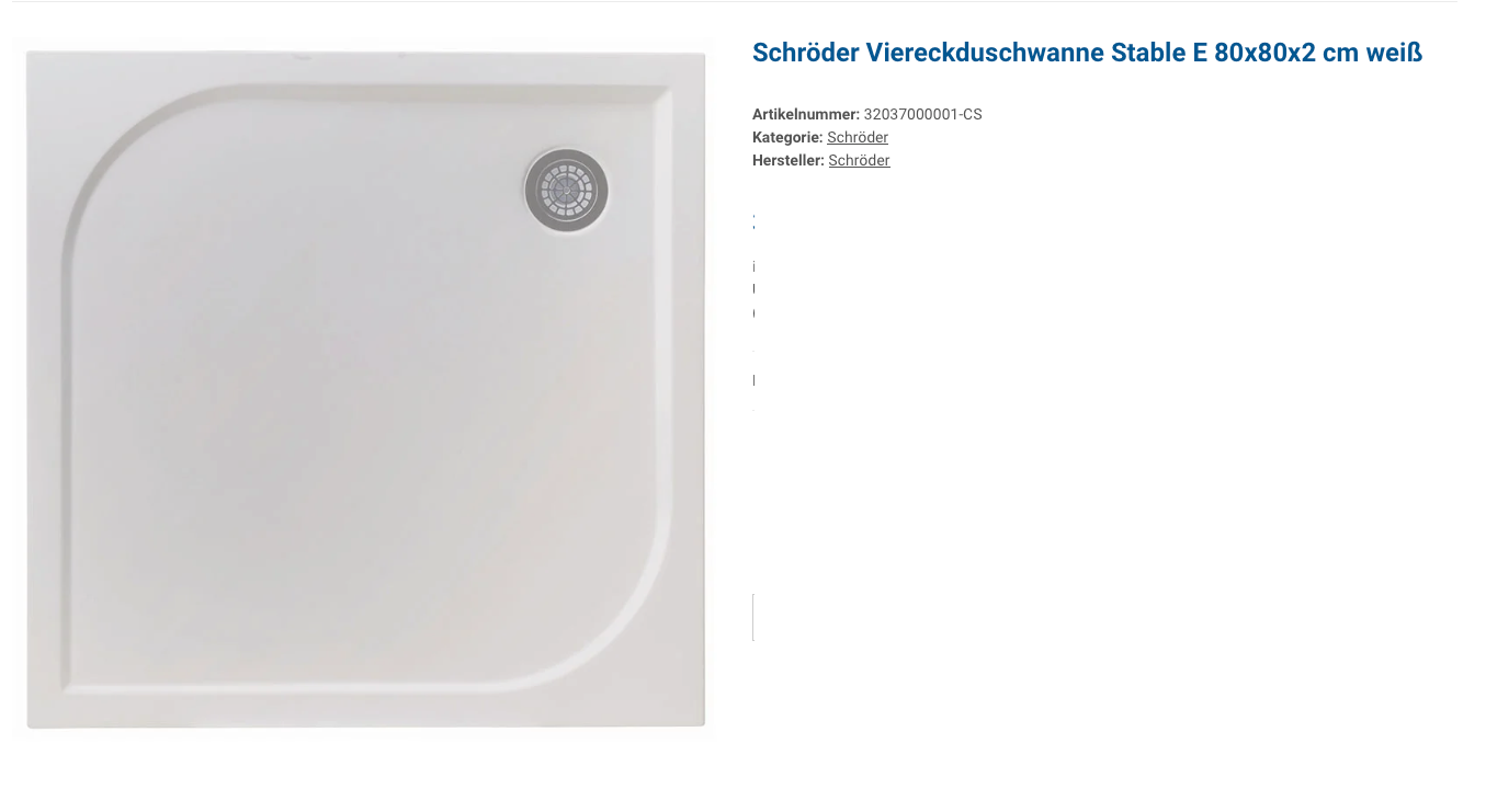 Duschwanne Schröder - Dusche