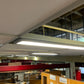 Abhangdecke mit Beleuchtung und Schallabsorbern (ca. 150 m²)