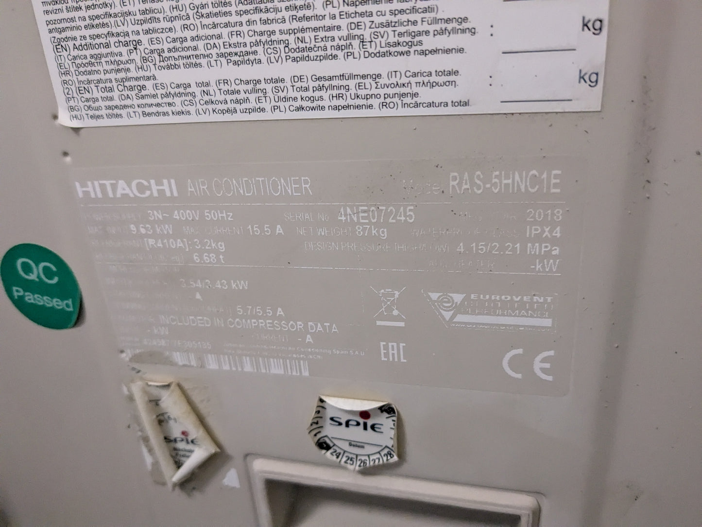 Hitachi Split-Außengerät,  14 kW Nennkälteleistung