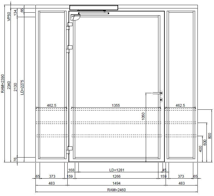 Stahl-Rauchschutz 100 S-Line Hörmann 2460x2390 neuwertig