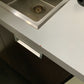 Einzeilige Einbauküche, Braunschwarz inkl. Kühlschrank, Geschirrspülmaschine MIELE 1830x2300x680